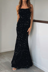 Robe De Soirée Longue À Sequins