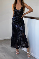 Robe Dos Nu Sequin Couture