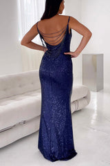 Robe Longue Bustier À Sequins