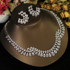 Parure Collier et Boucle d'Oreille Mariage