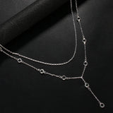 Collier de dos en zircone cubique scintillante