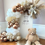 Arche de Ballon Métallisé Blanc Sable