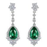 Boucle d'Oreilles Verte Mariage