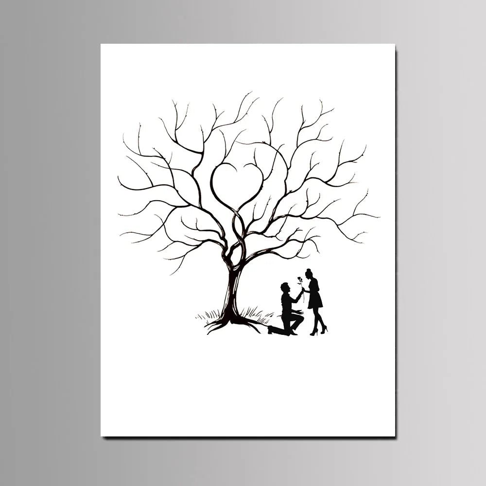 Arbre à empreinte mariage - Déclaration d'amour - vue 2