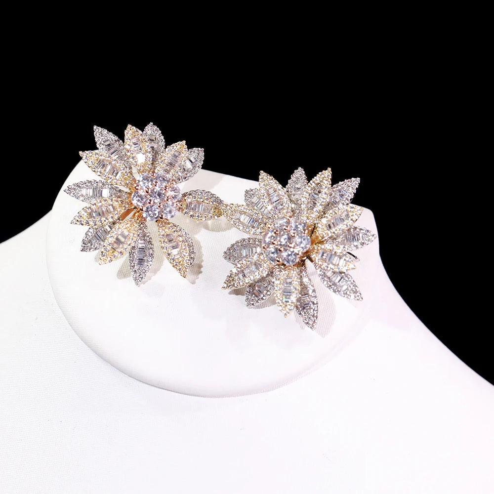 Boucle d'Oreilles Flocon de Neige - vue 1