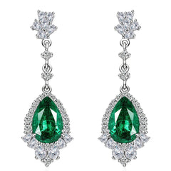 Boucle d'Oreilles Verte Mariage - vue 2