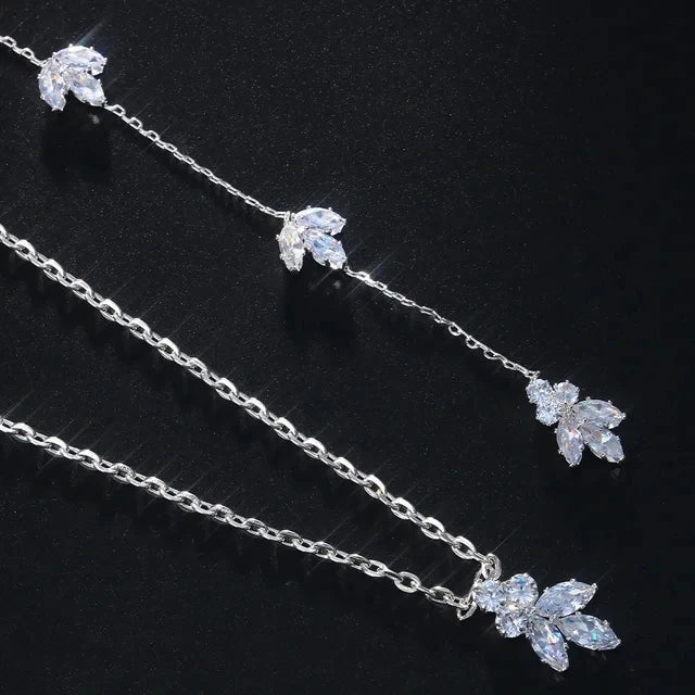 Collier De Dos Argenté Étincelant Multicolore - vue 3