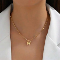 Collier de dos argenté étincelant - vue 3
