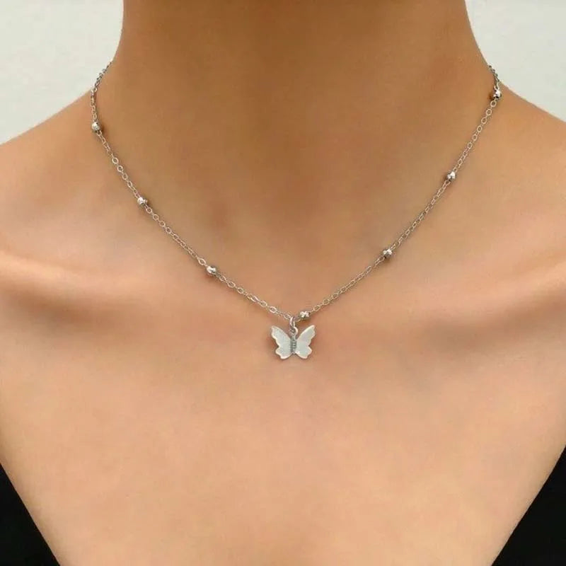 Collier de dos argenté étincelant - vue 4