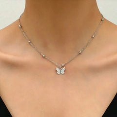 Collier de dos argenté étincelant - vue 4