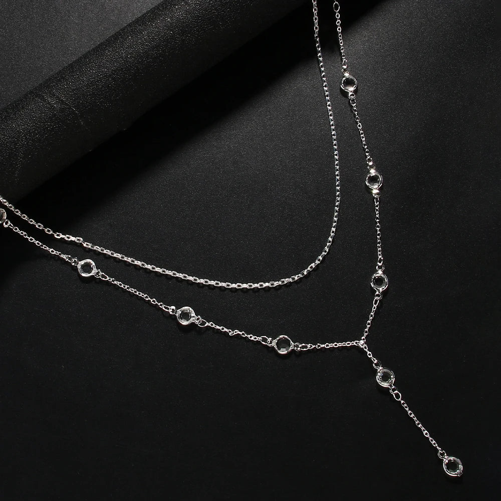 Collier de dos en zircone cubique scintillante - vue 3