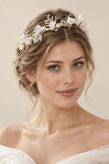 Couronne de fleur Fille porté