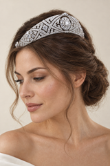 Diadème Hortense porté