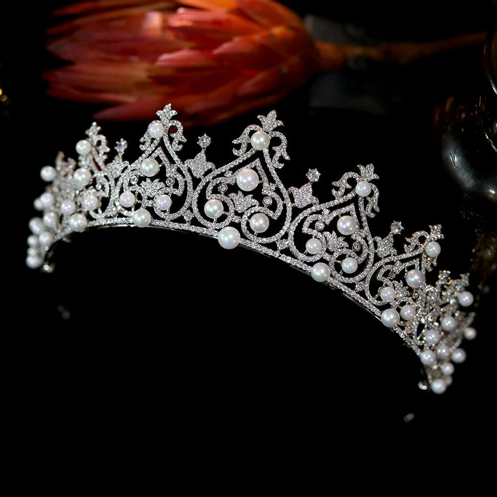 Diadème de mariée en perle - vue 4