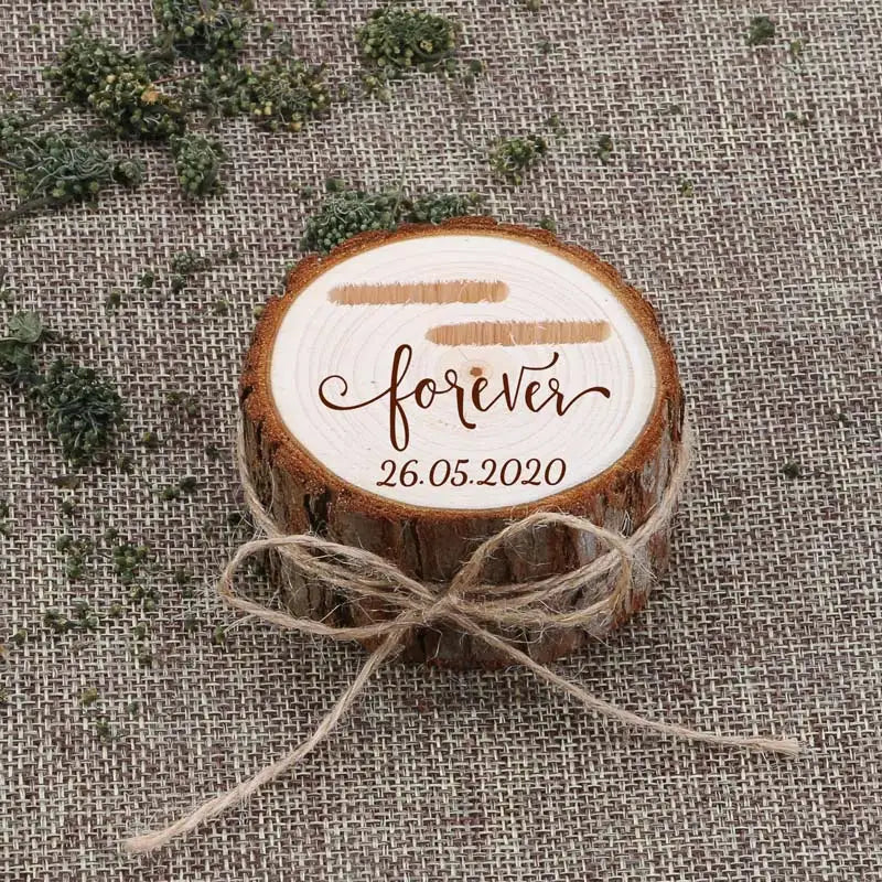 Boite à alliances en bois brut - vue 19