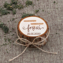 Boite à alliances en bois brut - vue 3