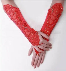 Gants Mariage Rouge - vue 2