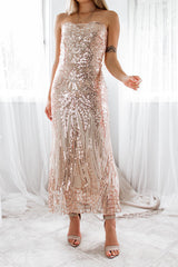 Robe de Mariée Bustier Midi Pailletée