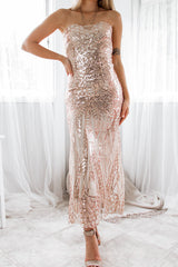 Robe de Mariée Bustier Midi Pailletée