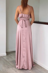 Robe Satin Fluide Cortège Chic