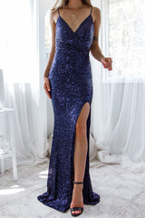 Robe Longue Bustier À Sequins