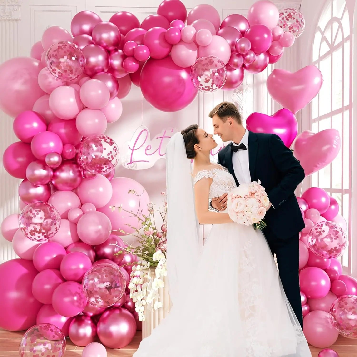 Kit de Ballon Arche de Mariage - Coeur - vue 3