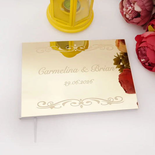 Livre d'Or Mariage Doré Luxe