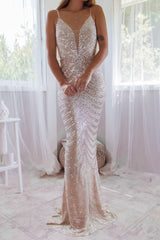 Robe Longue Bustier À Sequins