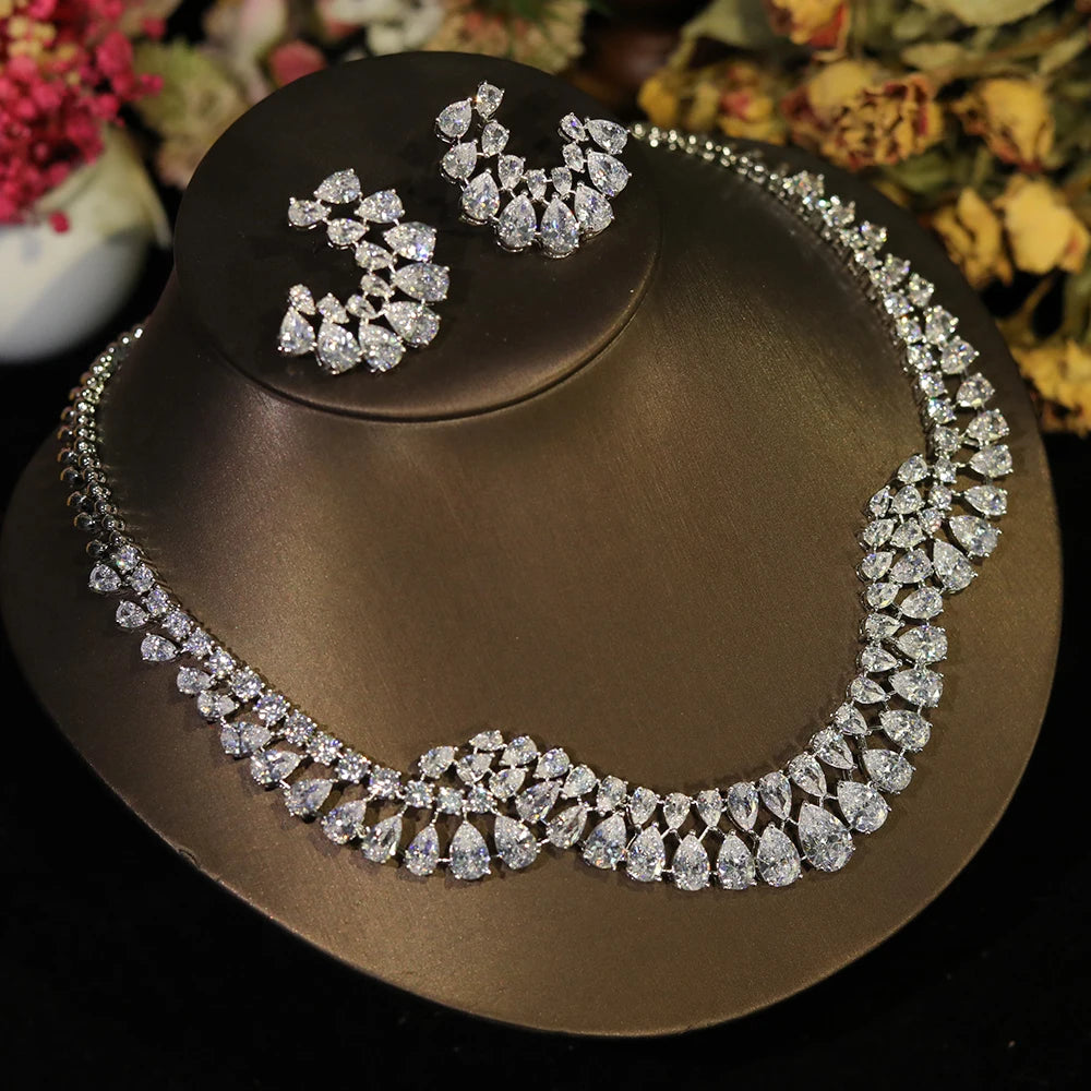 Parure Collier et Boucle d'Oreille Mariage - vue 2