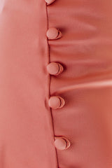 Robe Satinée Blush Drapée Couture