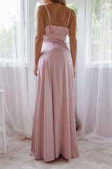 Robe Satin Fluide Cortège Chic