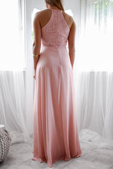 Robe Longue Halter Demoiselle D'Honneur