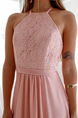 Robe Longue Halter Demoiselle D'Honneur