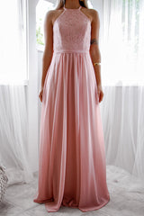 Robe Longue Halter Demoiselle D'Honneur