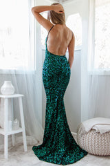 Robe De Cérémonie Sirène À Sequins - vue 2