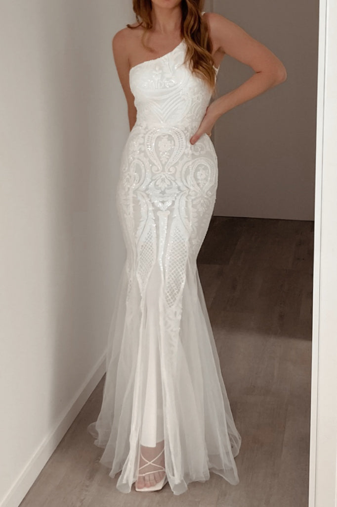 Robe De Mariée Asymétrique Paillethée - vue 15