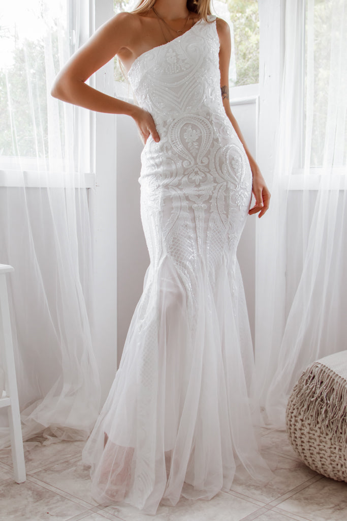 Robe De Mariée Asymétrique Paillethée - vue 6