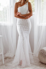 Robe De Mariée Asymétrique Paillethée - vue 9