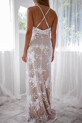 Robe De Mariée Fendue Scintillante - vue 2