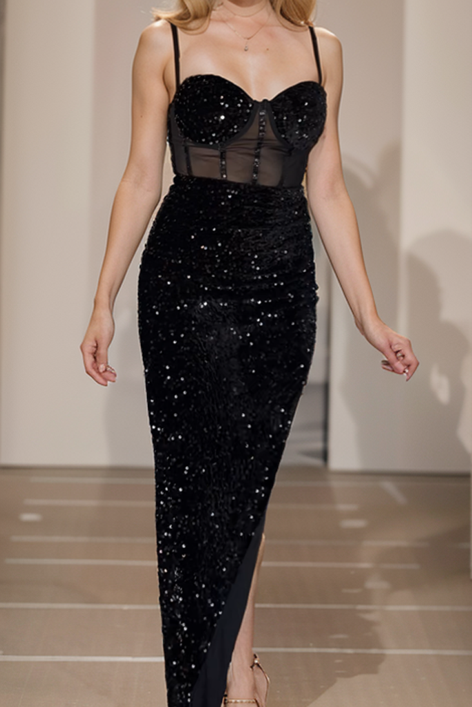 Robe De Mariée Glamour En Velours - vue 1