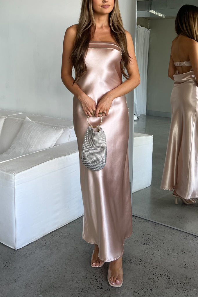 Robe De Mariée Satin Dos Nu Queenie - vue 3