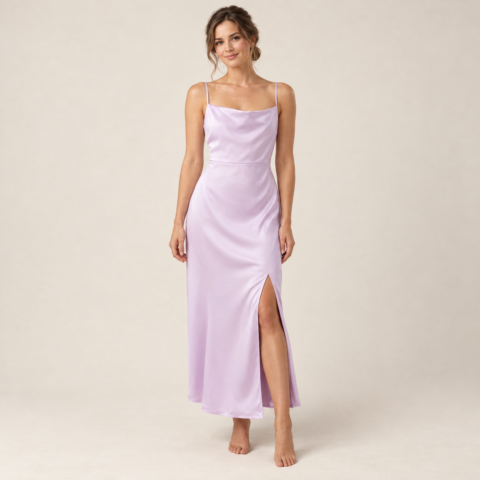 Robe De Mariée Satin Drapé portée