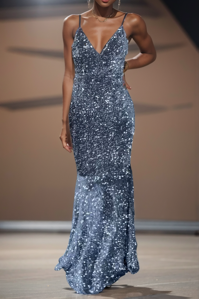 Robe De Mariée Sirène À Sequins Lanessa - vue 9