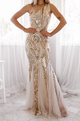 Robe De Mariée Sirène Asymétrique Pailletée - vue 12