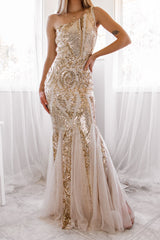 Robe De Mariée Sirène Asymétrique Pailletée - vue 8