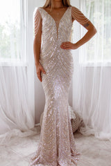 Robe De Soirée Longue À Sequins - vue 14
