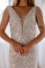 Robe De Soirée Longue À Sequins - vue 17