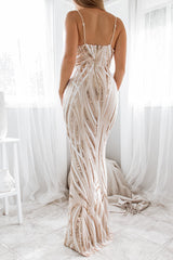 Robe Longue À Paillettes Couture - vue 2