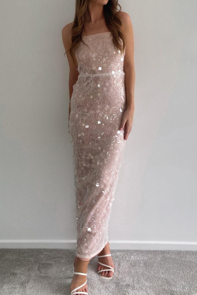 Robe Longue À Sequins - vue 3