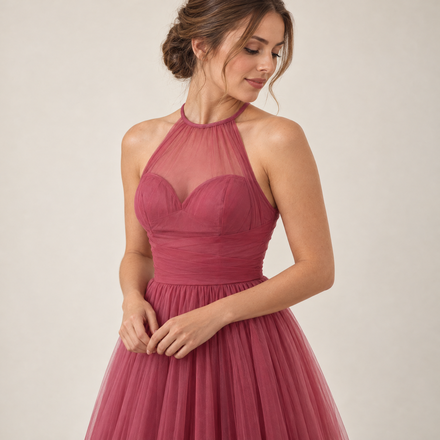 Robe Longue Halter Bohème Chic portée